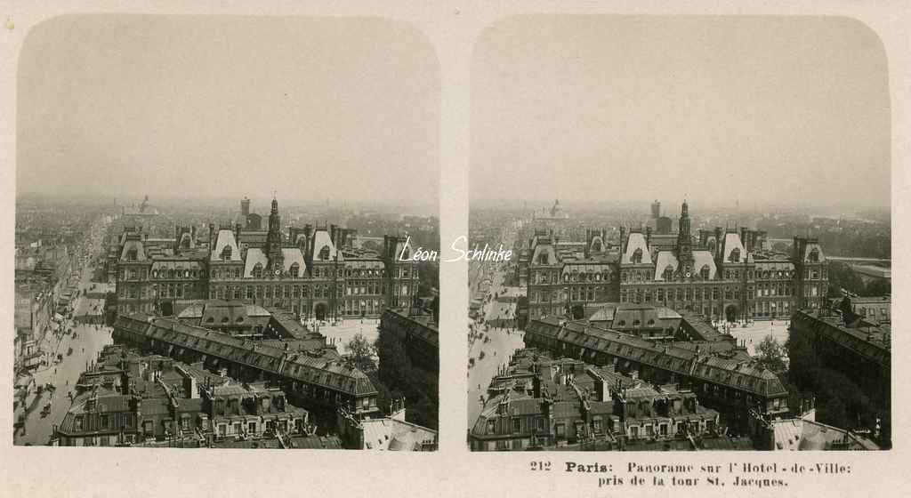 212 - Paris - Panorama sur l'Hôtel de Ville
