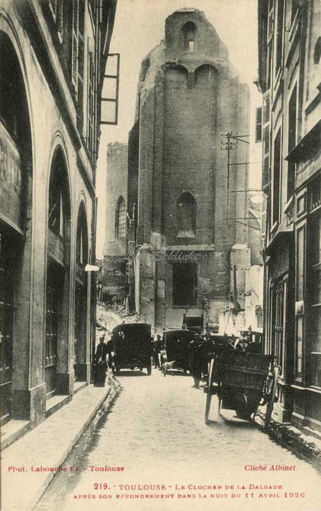 219 - Le Clocher de la Dalbade lors de l'effondrement en 1926