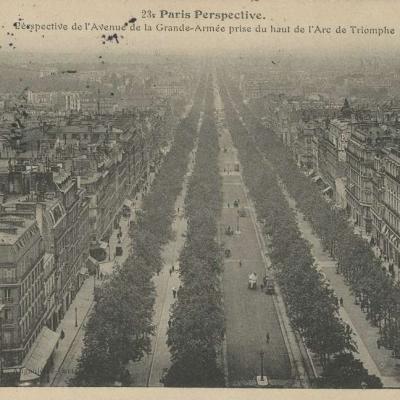 23 - Perspective de l'Avenue de la Grande-Armée prise du haut de l'Arc de Triomphe