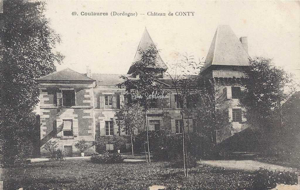 24-Coulaures - 49 - Château de Conty (Ss edit)