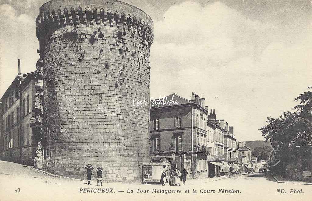 24-Périgueux - La Tour Malaguerre et le Cours Fénelon (ND 23)