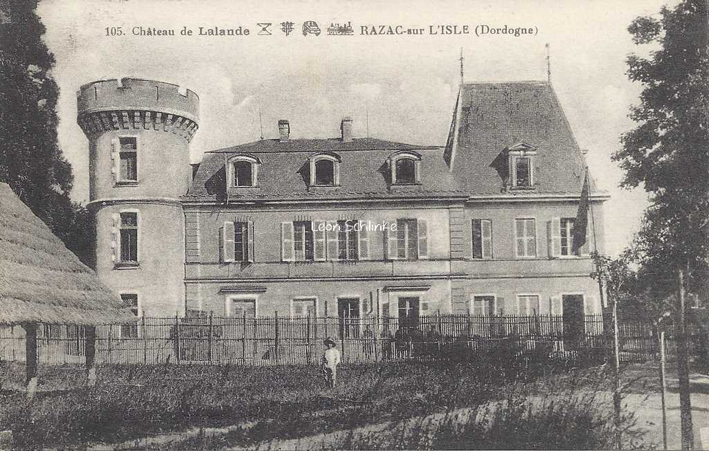 24-Razac-sur-L'Isle - 105 - Château de Lalande (Ss édit.)