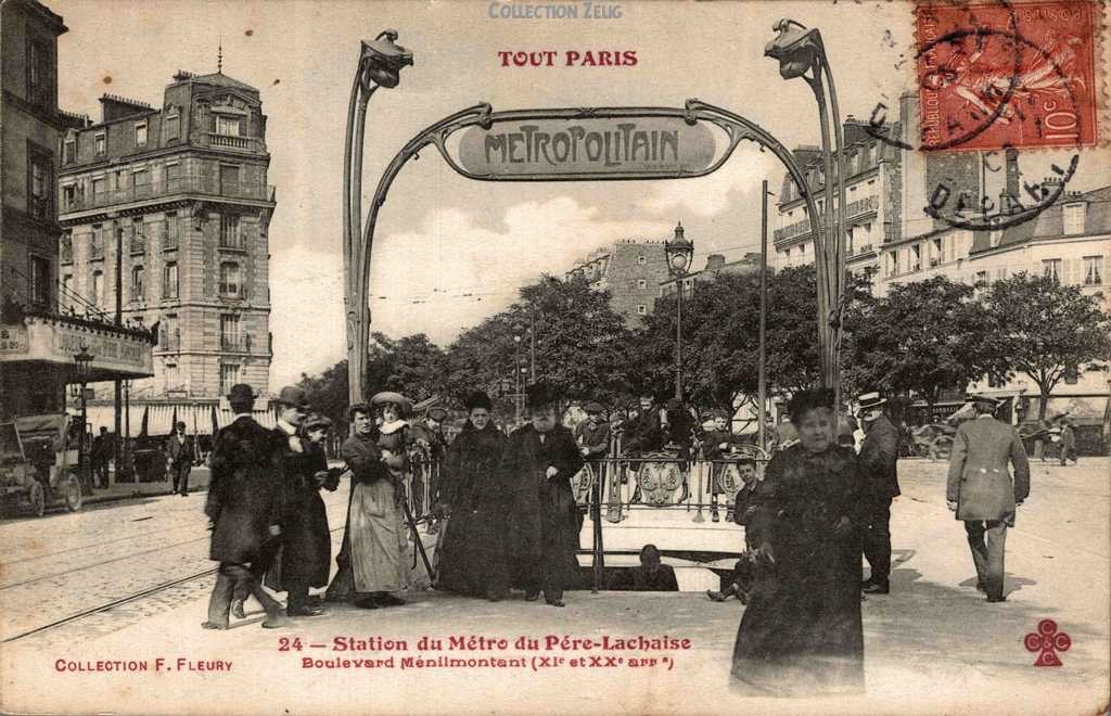 24 - Station du Métro du Père-Lachaise - Boulevard de Ménilmontant