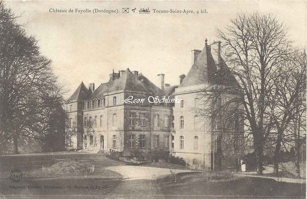 24-Tocane-Saint-Apre - Château de Fayolle (Sengence Lib.)
