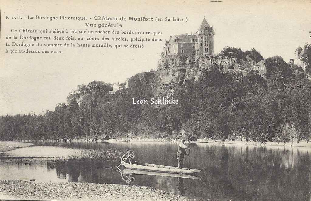 24-Vitrac - Château de Montfort, vue générale (P.D.S.)