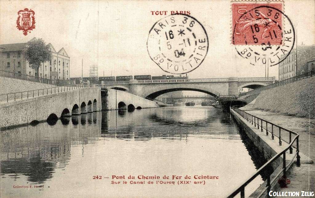 242 - Pont du Chemin de Fer de Ceinture sur le Canal de l'Ourcq