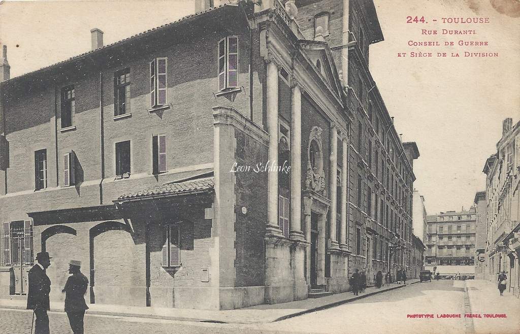 244 - Rue Duranti - Conseil de Guerre et siège de la Division