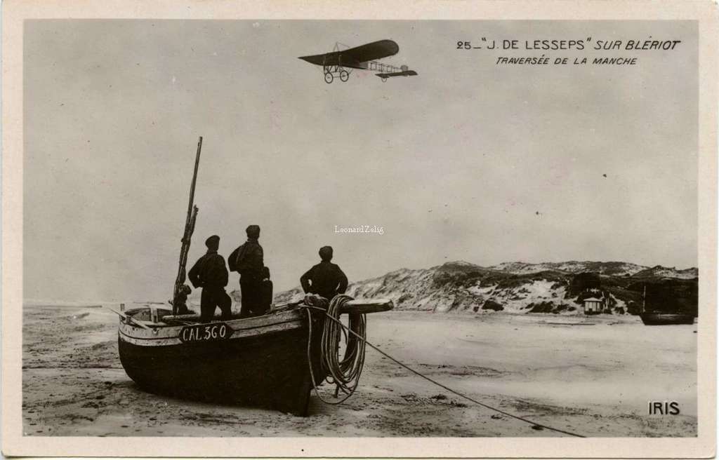 25 - J. De Lesseps sur Blériot - Traversée de la Manche