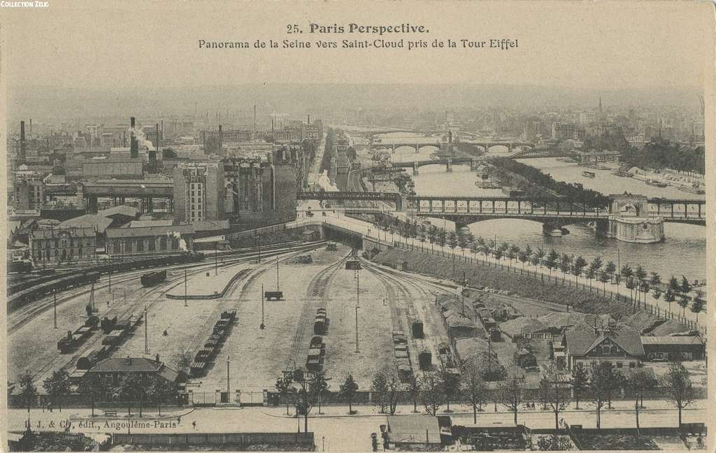 25 - Panorama de la Seine vers Saint-Cloud pris de la Tour Eiffel