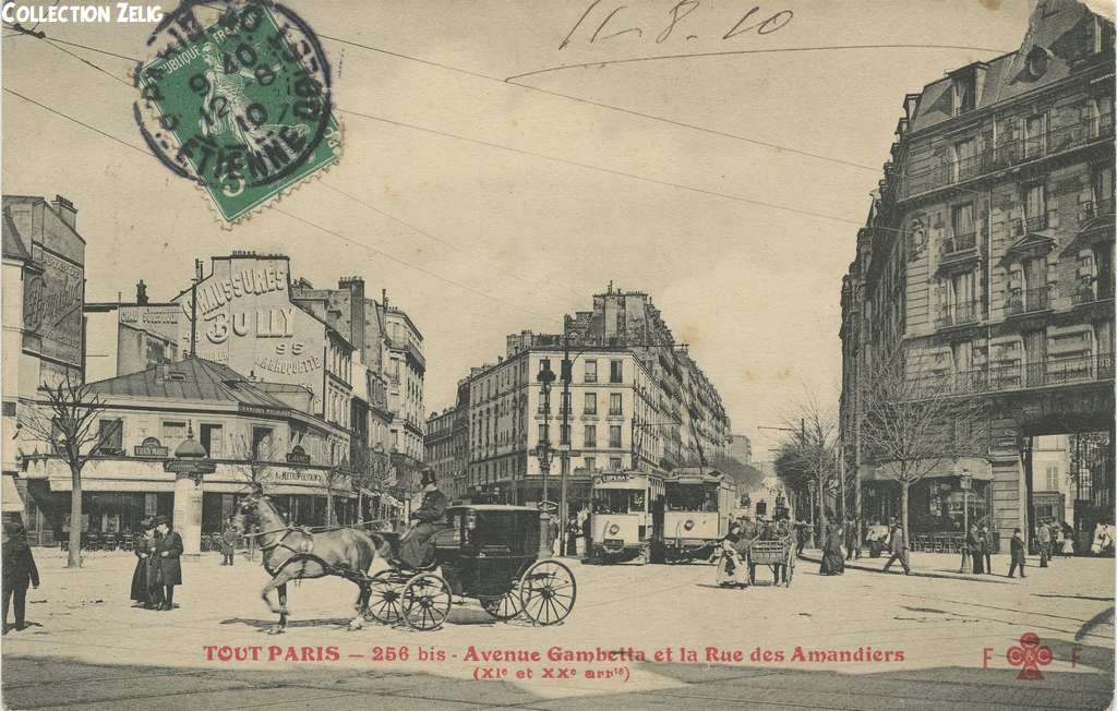 256 bis - Avenue Gambetta et la Rue des Amandiers