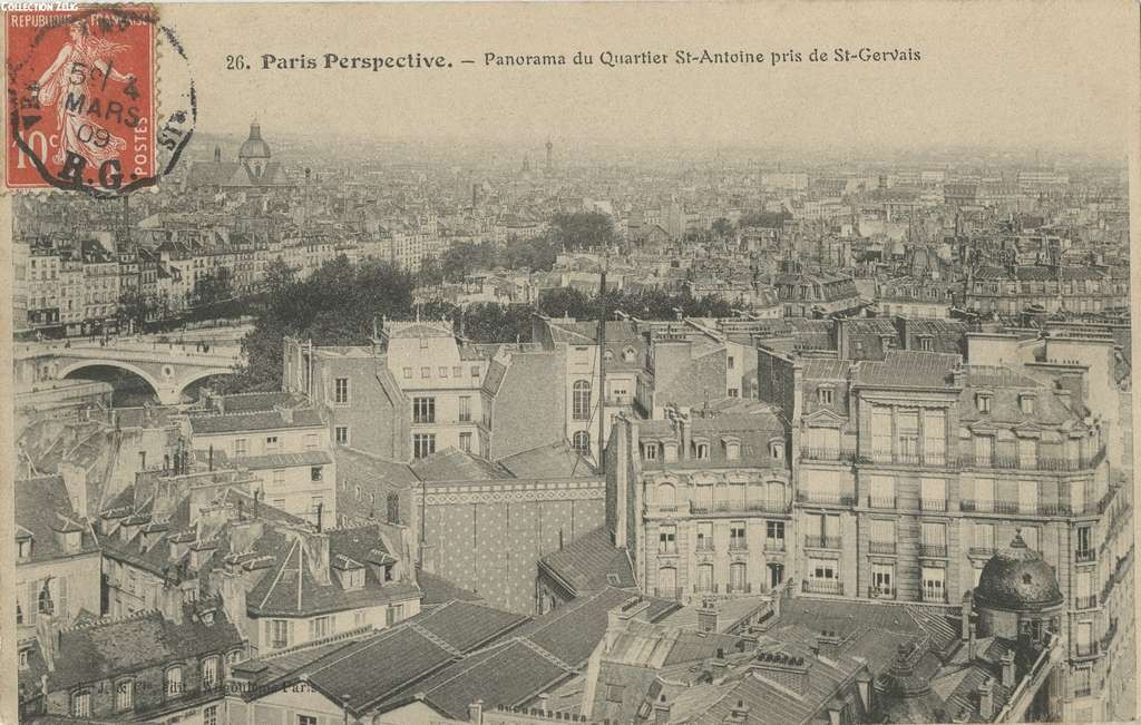 26 - Panorama du Quartier Saint-Antoine pris de Saint-Gervais