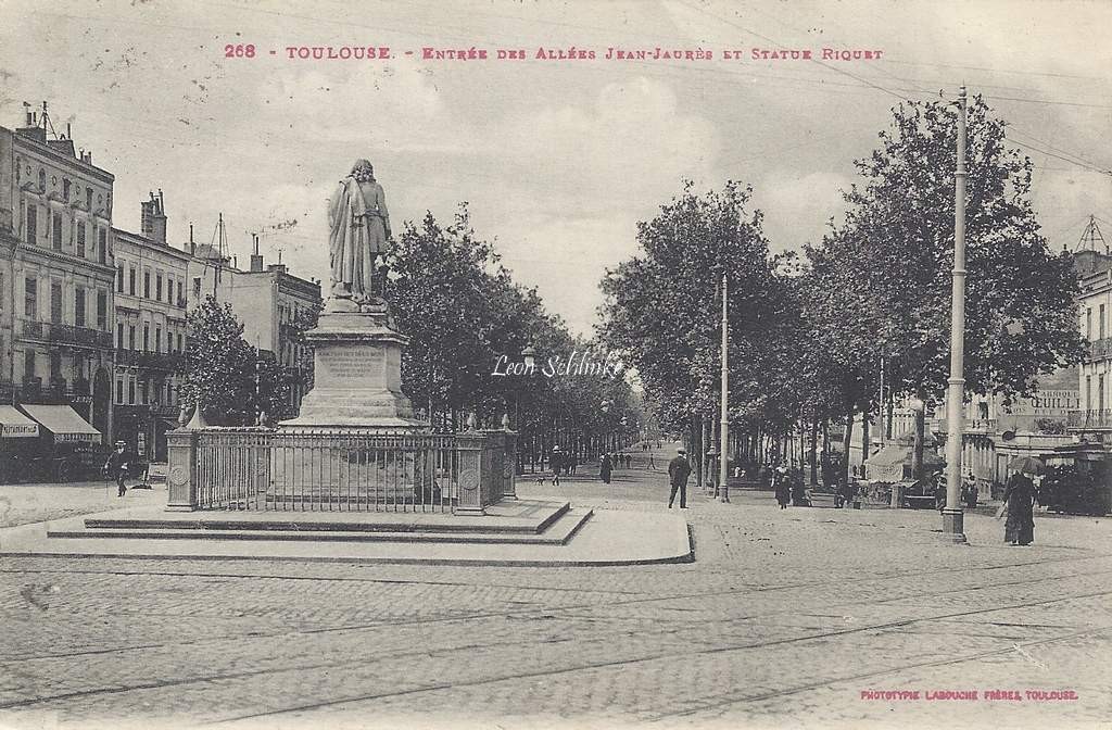 268 - Entrée des allées Jean-Jaurès et Statue Riquet