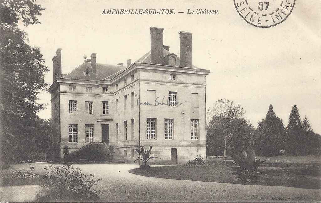 27- Amfreville-sur-Iton - Le Château (Pap. Loncle à Evreux)