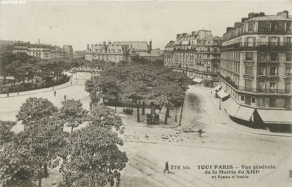 278 bis - Vue générale de la Mairie du XIII° et Place d'Italie