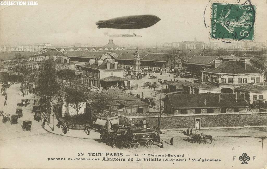 29 - Le Clément-Bayard au-dessus des Abattoirs de la Villette