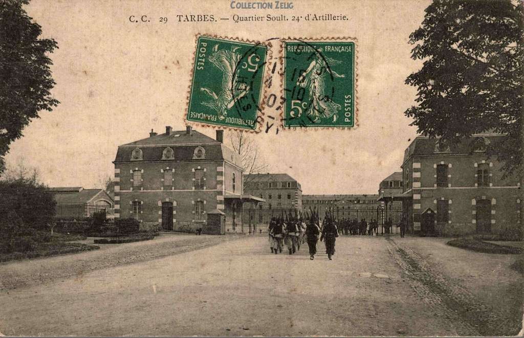 29 - TARBES - Quartier Soult - 24° d'artillerie