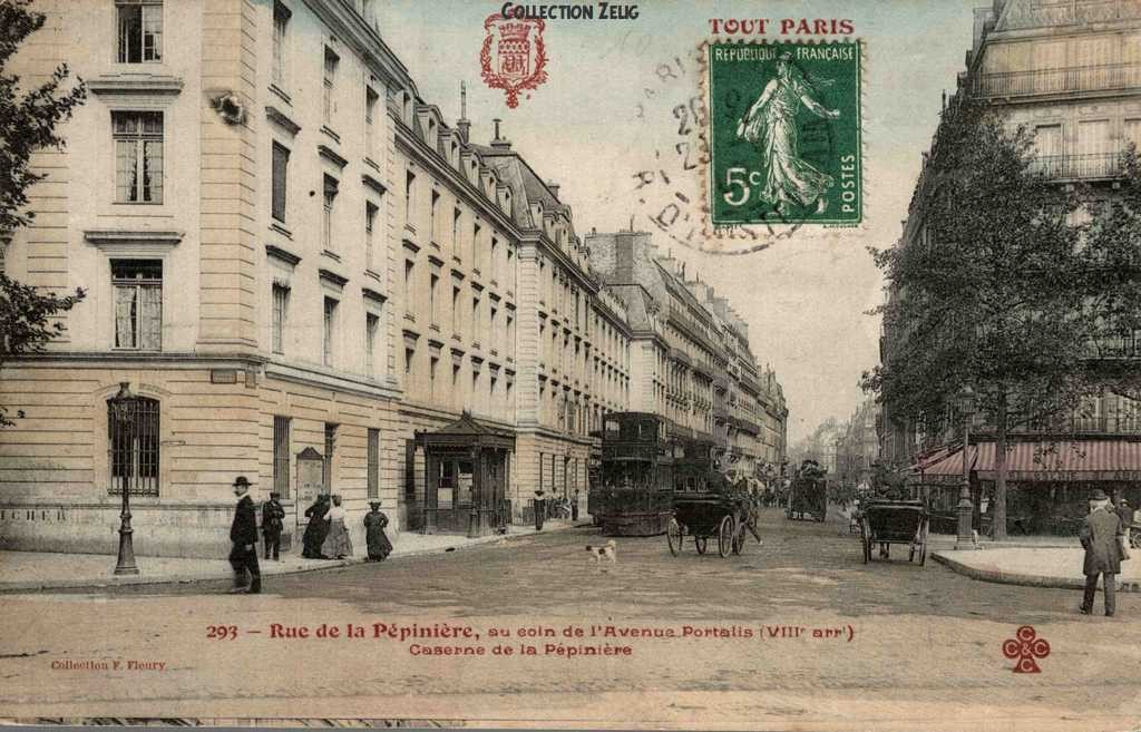 293 - Rue de la Pépinière au coin de l'Avenue Portalis - Caserne de la Pépinière