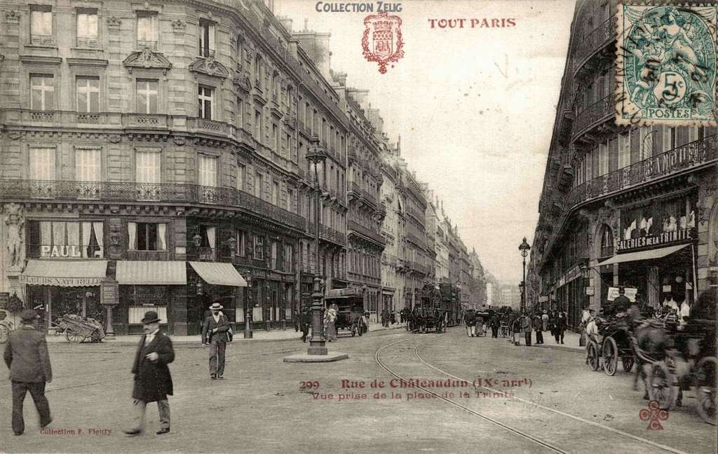 299 - Rue de Châteaudun - Vue prise de la Place de la Trinité