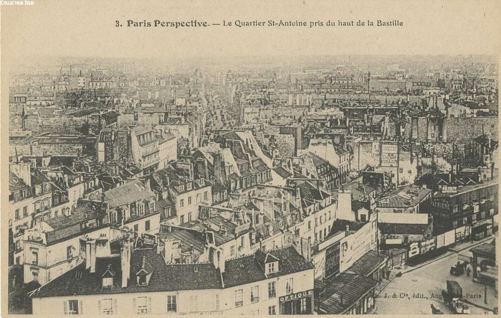 3 - Le Quartier St-Antoine pris du haut de la Bastille