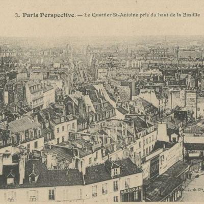 3 - Le Quartier St-Antoine pris du haut de la Bastille