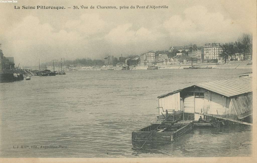 30 - Vue de Charenton prise du Pont d'Alfortville