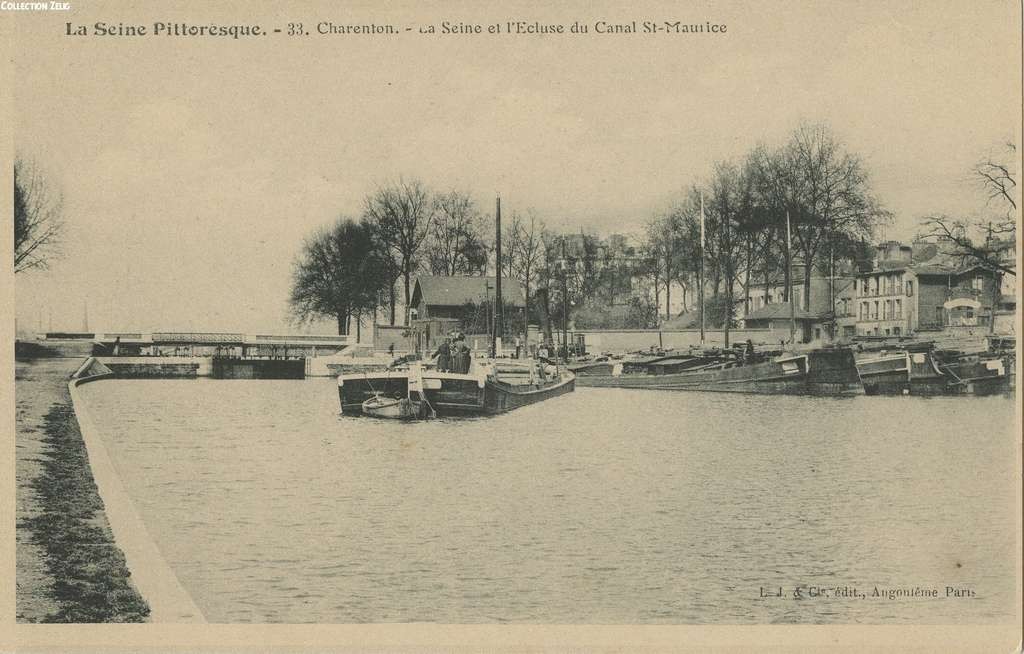 33 - Charenton - La Seine et l'écluse du Pont Saont-Maurice