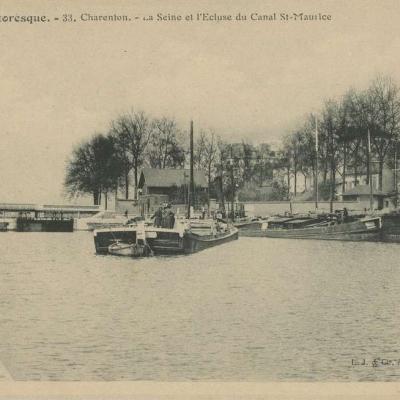 33 - Charenton - La Seine et l'écluse du Pont Saont-Maurice