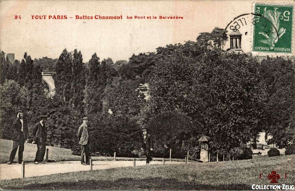 34 - Buttes-Chaumont - Le Pont et le Belvédère