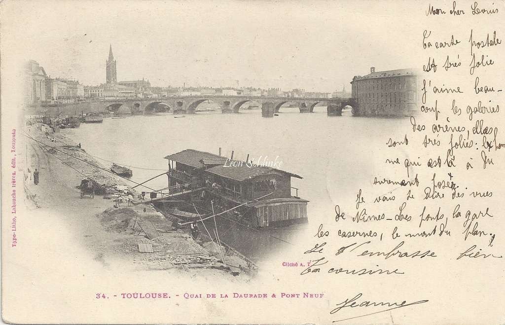 34 - Quai de la Daurade - Pont-Neuf