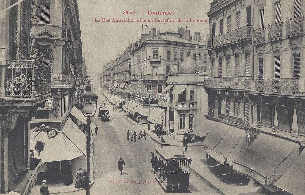 36 bis - La Rue Alsace-Lorraine au carrefour de la Rue de la Pomme