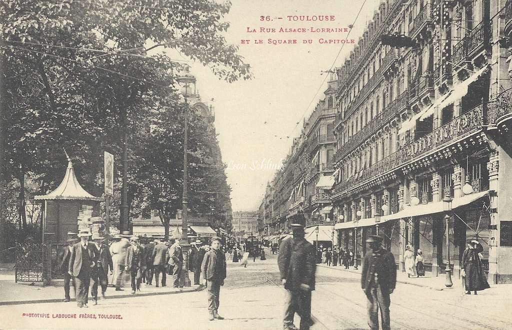 36 la rue alsace lorraine et le square du capitole 3
