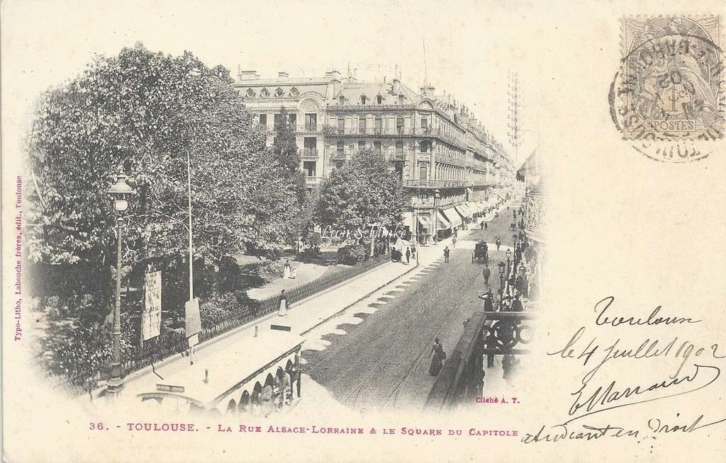 36 - La Rue Alsace-Lorraine - Le Square du Capitole