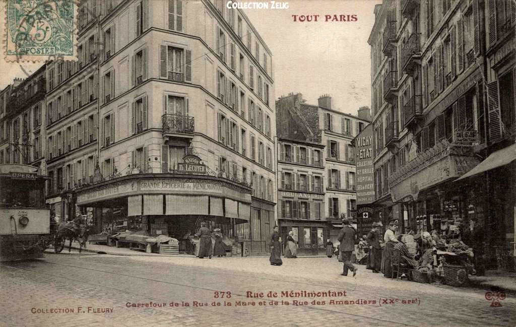 373 - Rue de Ménilmontant - Carrefour des Rues de la Mare et des Amandiers
