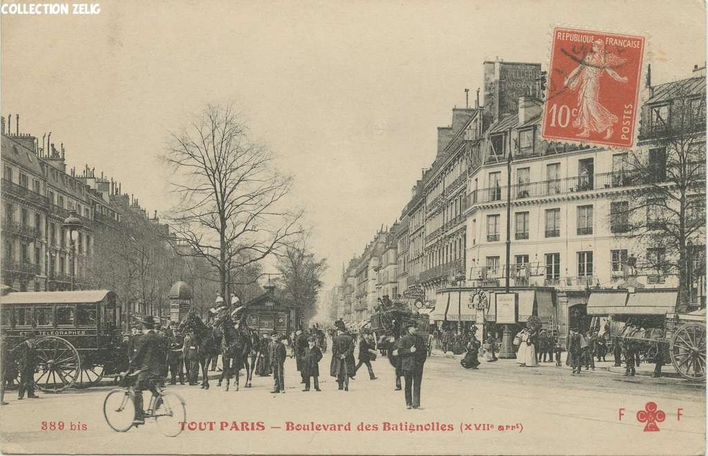 389 bis - Boulevard des Batignolles