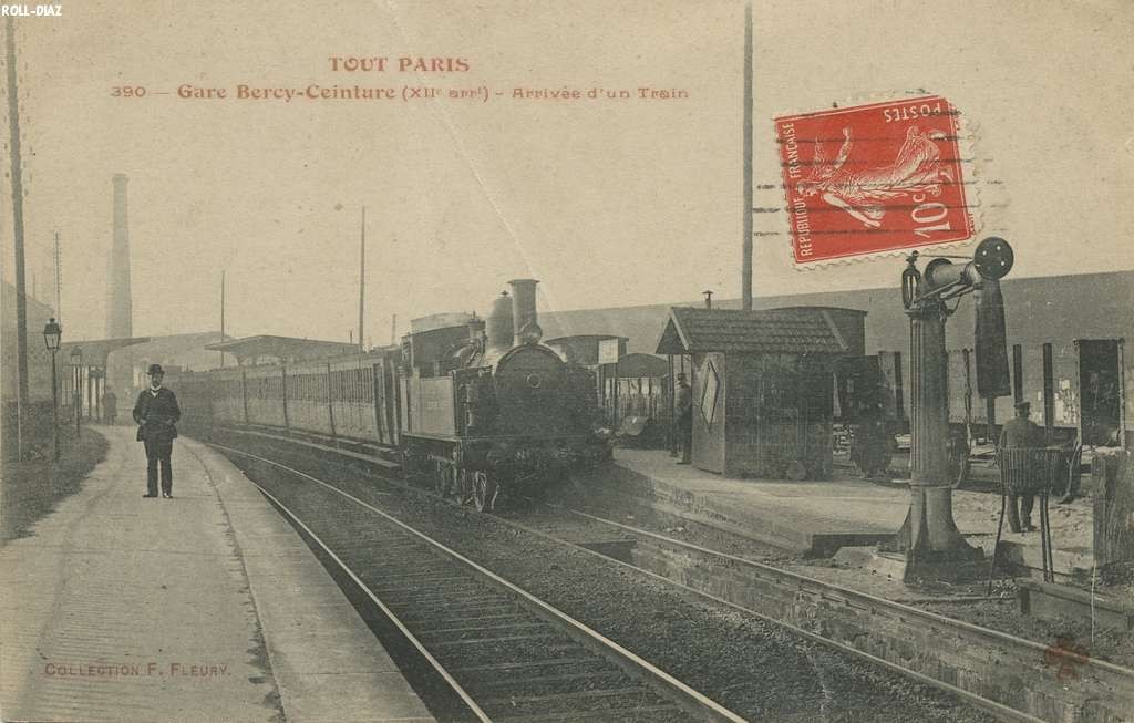 390 - Gare Bercy-Ceinture - Arrivée d'un Train