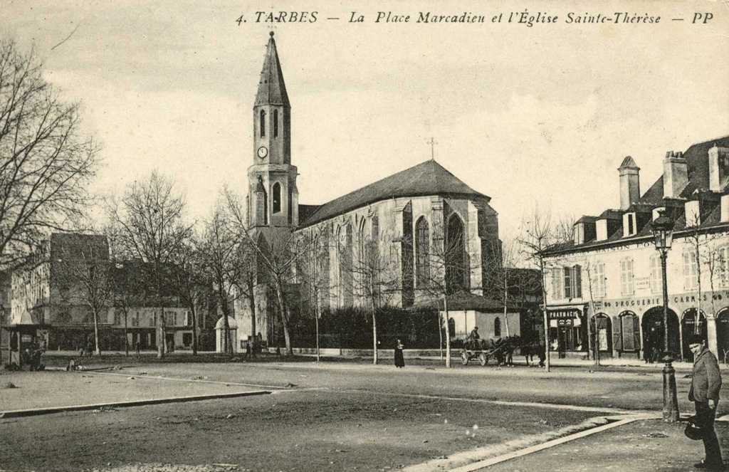 4 - La Place Marcadieu et l'Eglise Sainte-Thérèse
