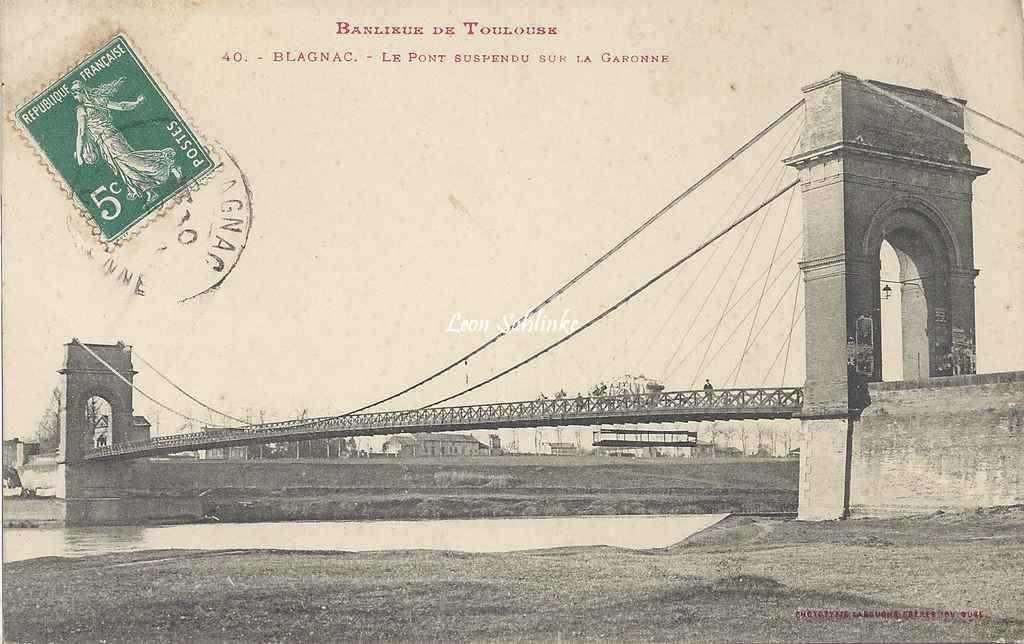 40 - Blagnac - Le pont suspendu sur la Garonne