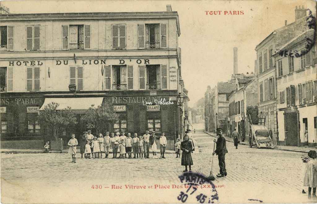 430 - Rue Vitruve et Place des Grès