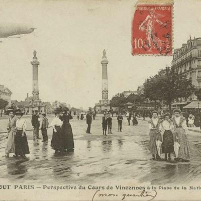 433 bis - Perspective du Cours de Vincennes à la Place de la Nation