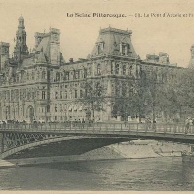 50 - Le Pont d'Arcole et l'Hôtel de Ville