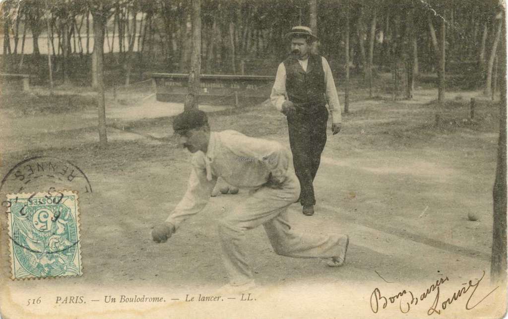 516 - PARIS - Un Boulodrome - Le lancer