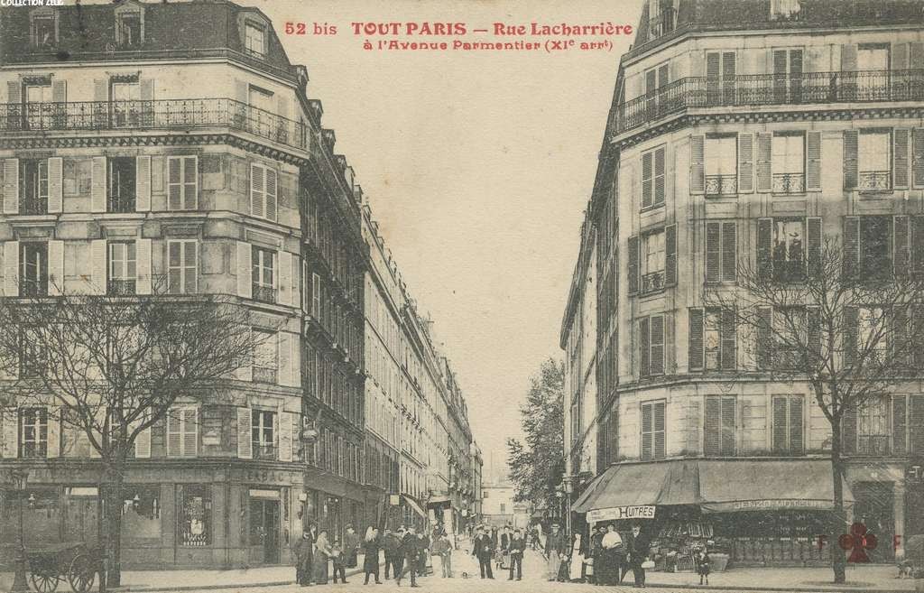 52 bis - Rue Lacharrière à l'Avenue Parmentier