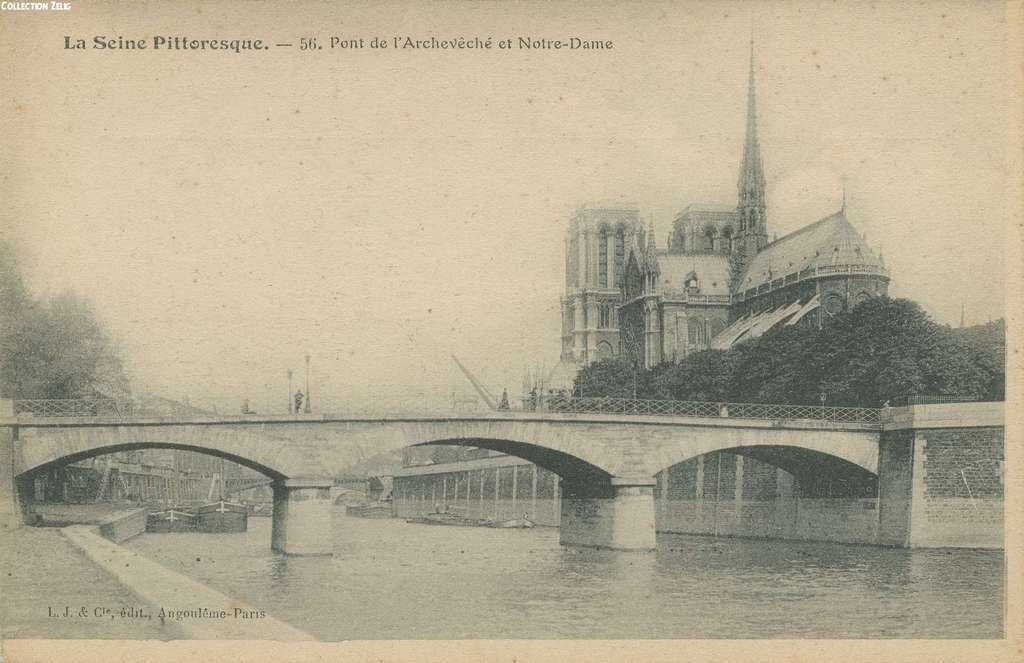 56 - Pont de l'Archevêché et Notre-Dame