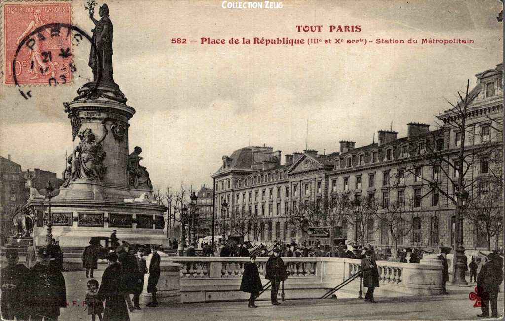 582 - Place de la République - Station du Métropolitain