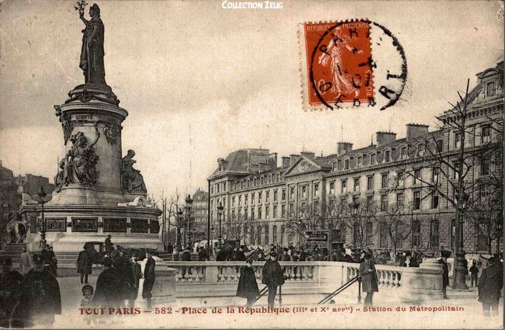 582 - Place de la République - Station du Métropolitain