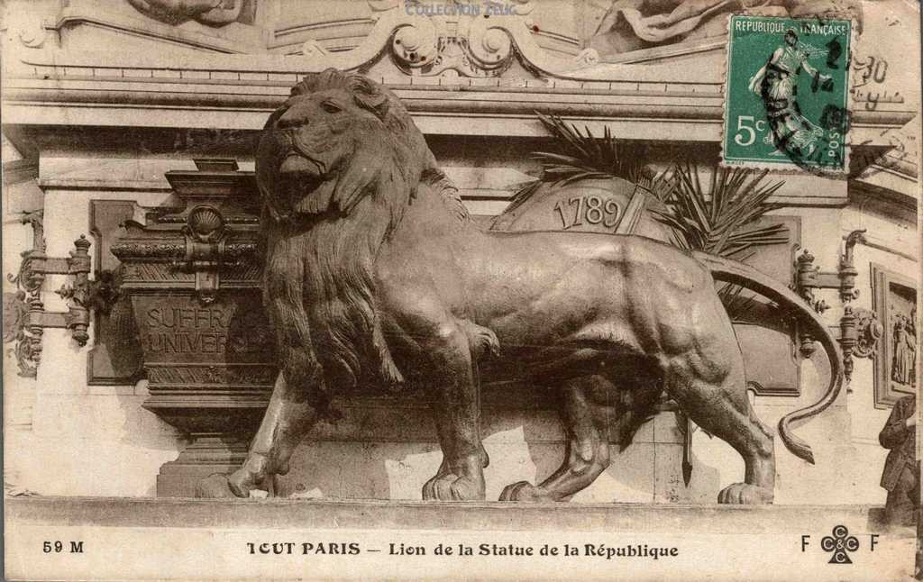 59 M - Lion de la Statue de la République