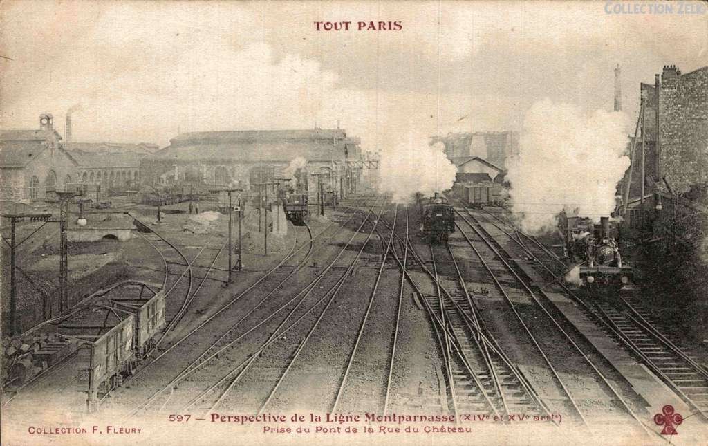 597 - Perspective de la Ligne Montparnasse prise du Pont de la Rue du Château