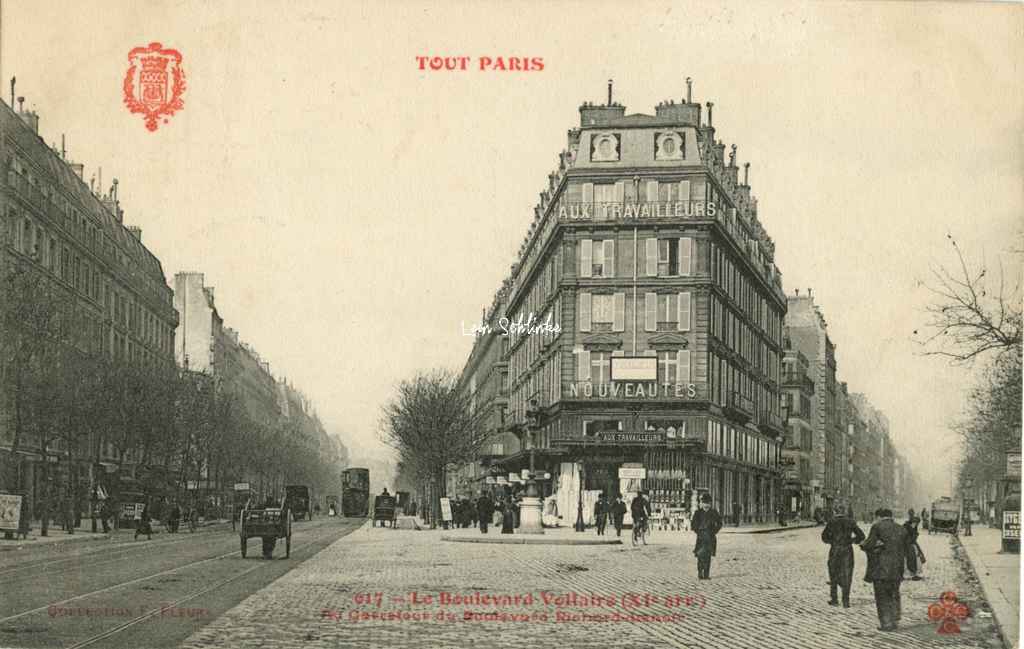 617 - Le Boulevard Voltaire au Carrefour Richard-Lenoir
