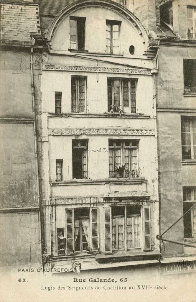 63 - Rue Galande, 65