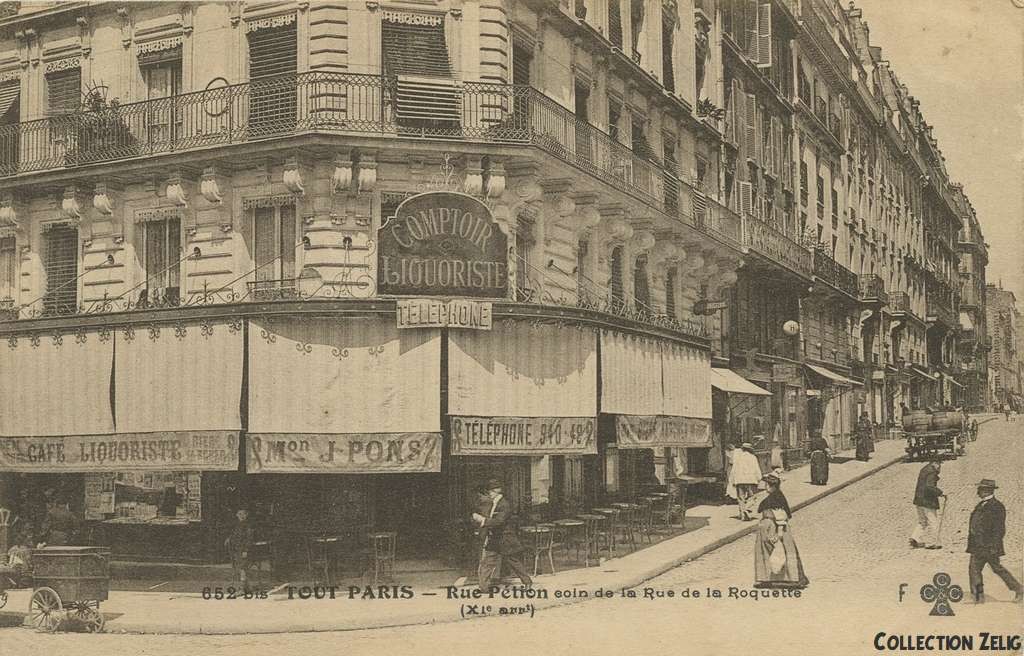 652 bis - Rue Pétion au coin de la Rue de la Roquette